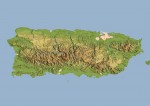 Puerto Rico vector relief map - Atlogis Map Shop